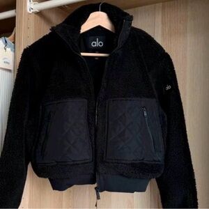 ALO Yoga Black Bomber Jacket